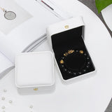1Pcs Bracelet Jewelry Box 9x9x5cm Wedding Crown Buckle Bangle Green/Rose Gold/Na