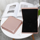 1Pcs Necklace Earring Bracelet Set Box 19x19x4cm Rose Gold/Navy Crown Buckle