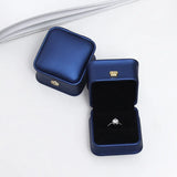 1Pcs Crown Buckle Jewelry Box 5.8x5.8x4.5cm Rose Gold/Navy Blue/Green/White