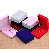 Flannelette Jewelry Set Box 16.5x11.5x4.8cm Red/Pink/Royal Blue Wedding Packing