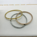 Crystal Zirconia Bracelet Women's Open Cuff Bangle