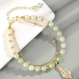 Women's Hetian Jade Bracelet Double Layer Jewelry