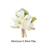 Groom Wedding Flowers Boutonniere Corsage Artificial Rose Man Suit Decoration