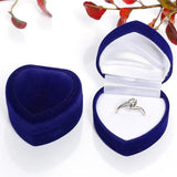 Heart Shape Velvet Ring Box for Lover Jewellery