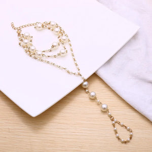 Women's Beach Anklet, Multi-layer Pearl Yoga Anklet