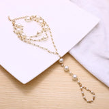 Women's Beach Anklet, Multi-layer Pearl Yoga Anklet