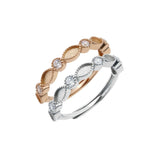 Breast Milk Resin Ring Setting 925 Sterling Silver Rose Plated 2x4MM