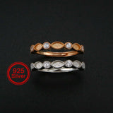 Breast Milk Resin Ring Setting 925 Sterling Silver Rose Plated 2x4MM