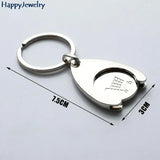 1Pcs Shopping Cart Pluggable Key Chain For Car Key Ring