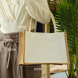 Large Capacity Commuter Cotton Jute Bag - DIY Hand-painted Handbag