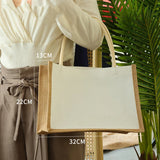 Large Capacity Commuter Cotton Jute Bag - DIY Hand-painted Handbag