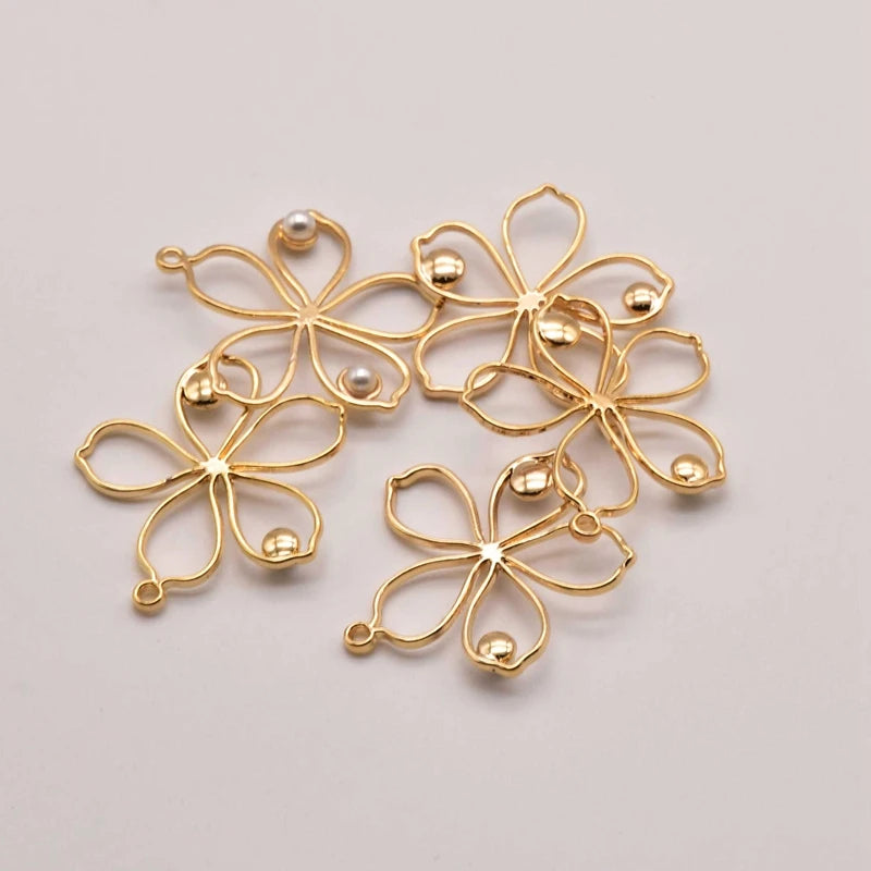 18K Gold-Plated Flower Shape Pendant JA0134