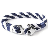 Titanium Steel Anchor Bracelet Nylon Rope Bracelet For Men