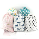 19x24cm Linen Cotton Jewelry Bags Drawstring Pouches