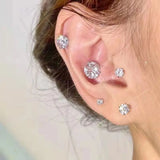 Magnet Zircon Ear Cuff Clip Earrings Women Party Jewelry