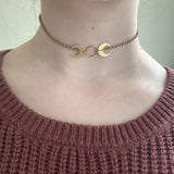 Moon Choker Necklace Witch Necklace Minimalist Charm Jewelry Halloween Gift