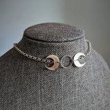 Moon Choker Necklace Witch Necklace Minimalist Charm Jewelry Halloween Gift