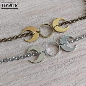 Moon Choker Necklace Witch Necklace Minimalist Charm Jewelry Halloween Gift
