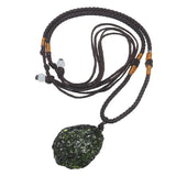 Natural Crystal Green Moldavite Pendant Meteorite Necklace Pendant Stone