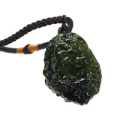 Natural Crystal Green Moldavite Pendant Meteorite Necklace Pendant Stone