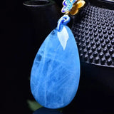 Natural Aquamarine Stone Heart Pendant for Girls