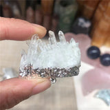 1Pcs Natural Clear Quartz Cluster Pendant for DIY Necklace