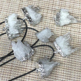1Pcs Natural Clear Quartz Cluster Pendant for DIY Necklace