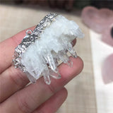 1Pcs Natural Clear Quartz Cluster Pendant for DIY Necklace