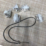 1Pcs Natural Clear Quartz Cluster Pendant for DIY Necklace
