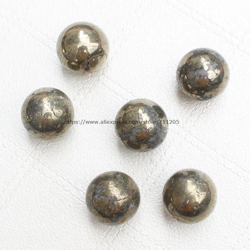 1Pcs Natural Pyrite Ball Beads 25mm/30mm for DIY Jewelry Making Pendant Necklace