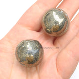 1Pcs Natural Pyrite Ball Beads 25mm/30mm for DIY Jewelry Making Pendant Necklace