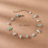 Natural Stone Beaded Anklet for Women - Minimalist Foot Jewelry
