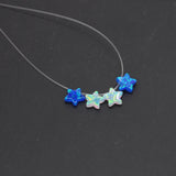 5-Pointed Star Opal Beads Pendant DIY Jewelry Necklace Earrings Bracelet