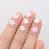 5-Pointed Star Opal Beads Pendant DIY Jewelry Necklace Earrings Bracelet