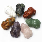 1Pcs Natural Stone Carved Frog Animal Ornaments