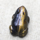 1Pcs Natural Stone Carved Frog Animal Ornaments