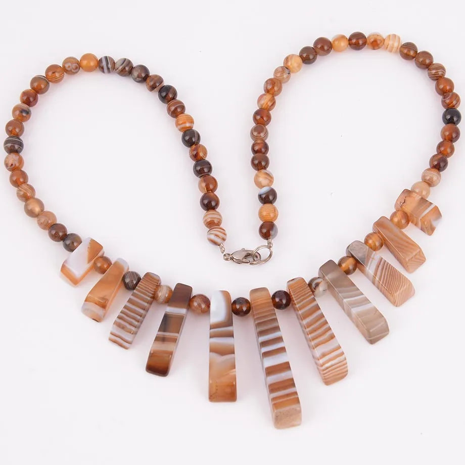 Natural Stone Jewelry Lapis Lazuli Attractive Necklace T036