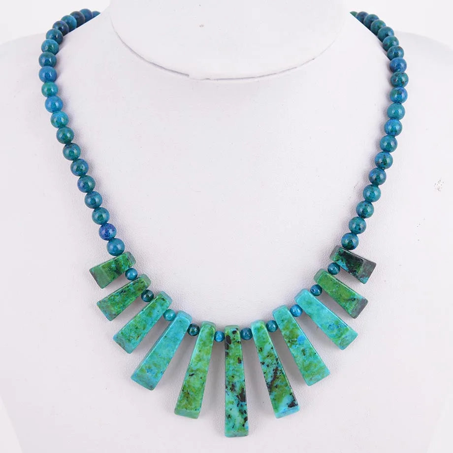 Natural Stone Jewelry Lapis Lazuli Attractive Necklace T036