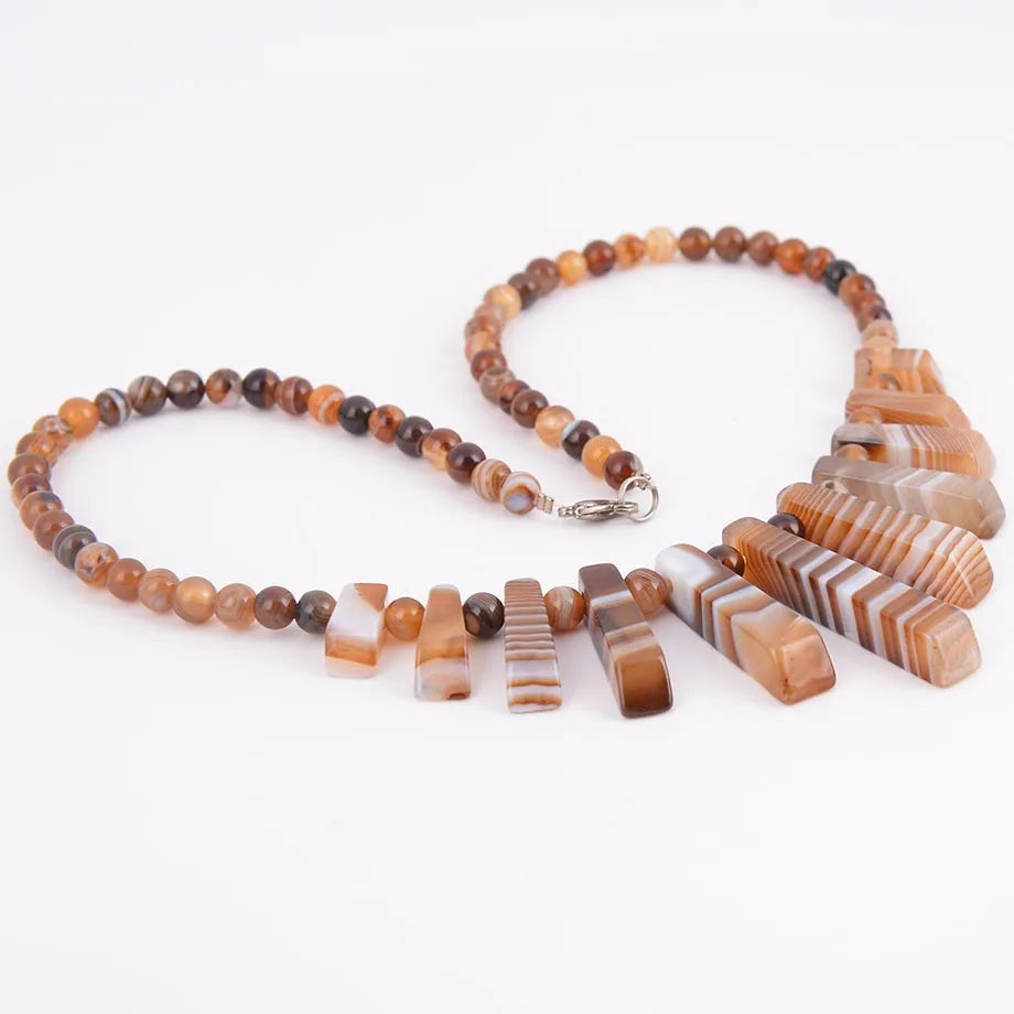 Natural Stone Jewelry Lapis Lazuli Attractive Necklace T036