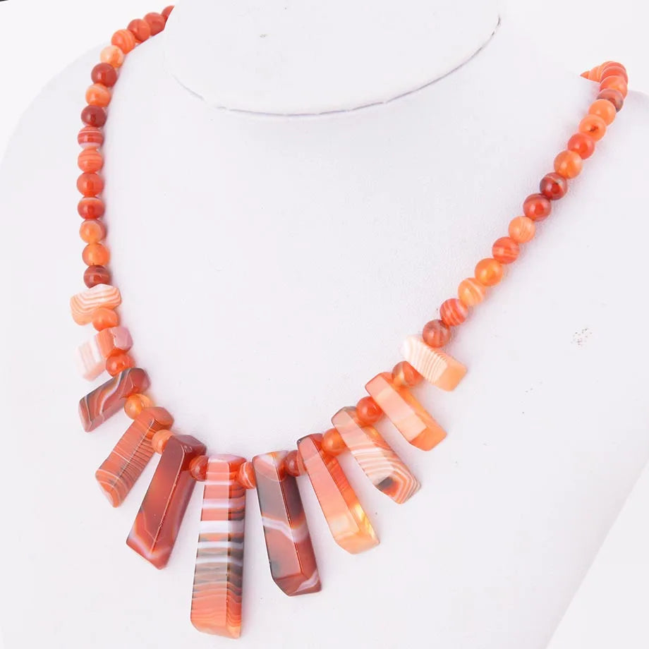 Natural Stone Jewelry Lapis Lazuli Attractive Necklace T036