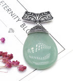 Natural Stone Water Drop Shaped Pendant DIY Charm Necklace 45*30mm