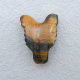Tiger Eye Wolf Head Necklace Pendant 38x27x13mm