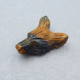 Tiger Eye Wolf Head Necklace Pendant 38x27x13mm