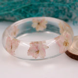 Epoxy Resin Dried Flower Bracelet Natural Real Flower Bracelet For Women Jewelry