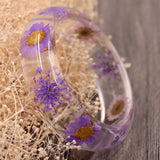 Epoxy Resin Dried Flower Bracelet Natural Real Flower Bracelet For Women Jewelry