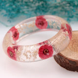 Epoxy Resin Dried Flower Bracelet Natural Real Flower Bracelet For Women Jewelry