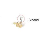 Stainless Steel 20G Snake Zircon Nose Stud Indian Nose Ring Piercing