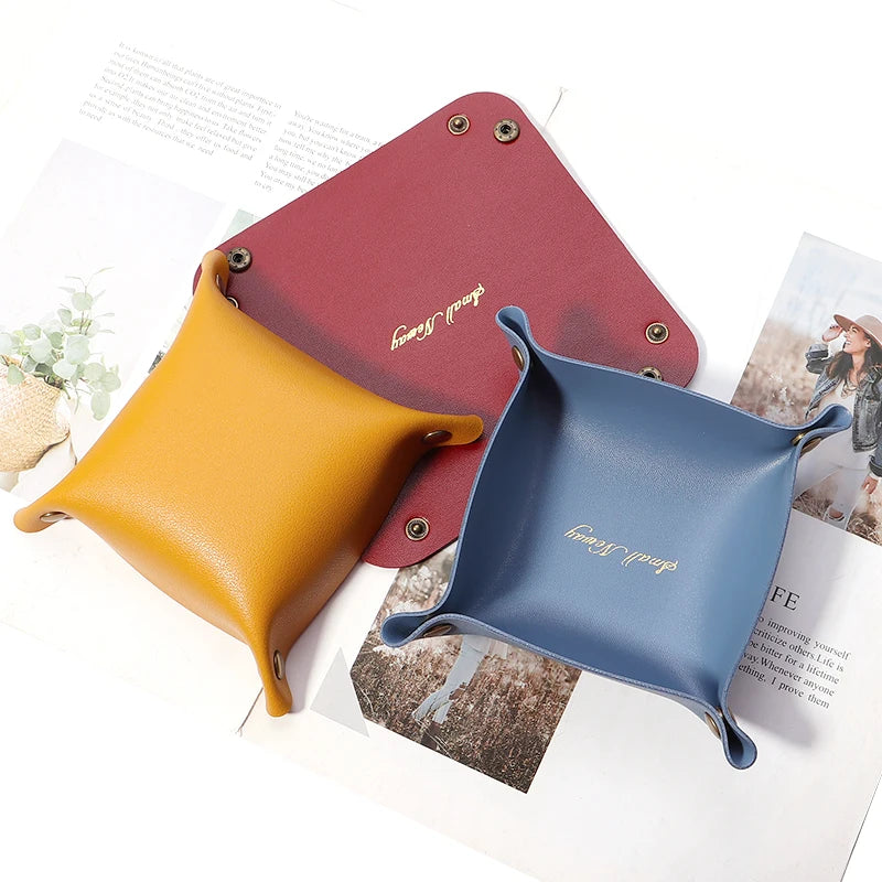 Nordic PU Leather Storage Box for DIY Jewelry Display