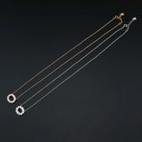 Rose Plated 925 Silver Pendant Setting Necklace DIY Supplies