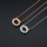 Rose Plated 925 Silver Pendant Setting Necklace DIY Supplies